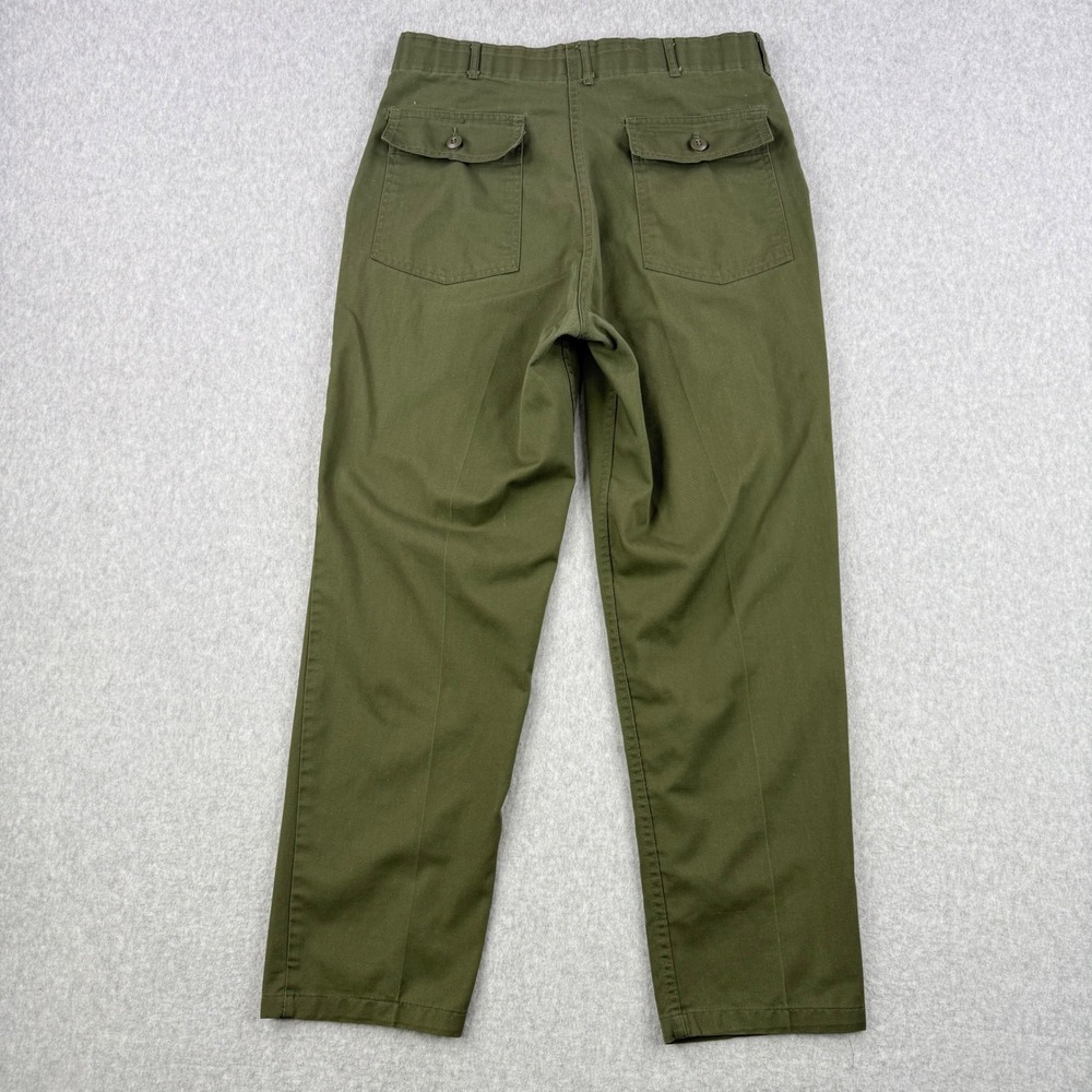 Vintage US Military Pants Fits Mens 36x30 Green OG 507 Ideal Zip Utility 80s - Picture 7 of 15